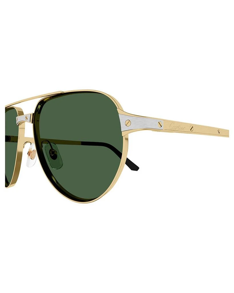 Santos Evolution 24K Gold & Platinum Plated Pilot Sunglasses, 59mm 商品