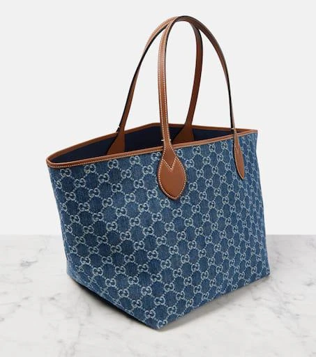 商品Gucci|Gucci Totissima GG Medium denim tote bag,价格¥16400,第4张图片详细描述