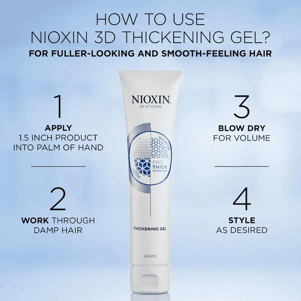 商品NIOXIN|Nioxin 3D Styling Hair Thickening Gel Strong Hold and Texture 5.13 oz,价格¥170,第4张图片详细描述