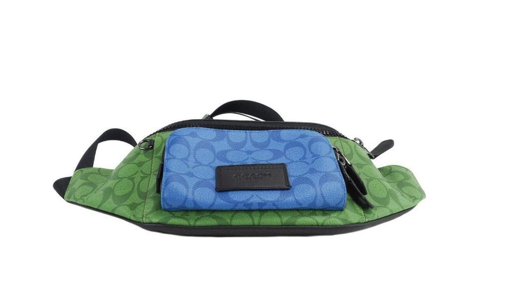 商品Coach|COACH Neon Green Multi Blocked Signature  Waist Belt Bag,价格¥2363,第5张图片详细描述