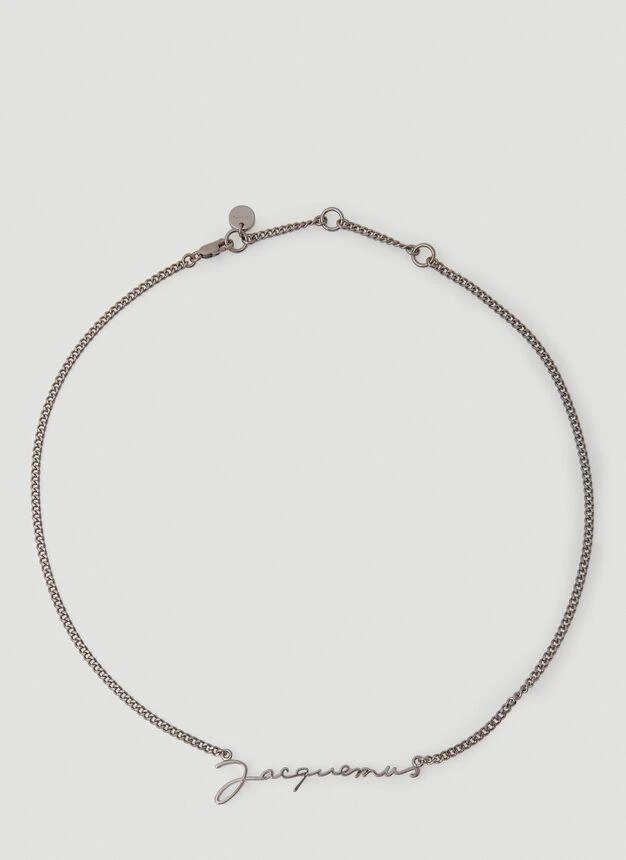 商品Jacquemus|Signature Plaque Necklace in Silver,价格¥1849,第1张图片