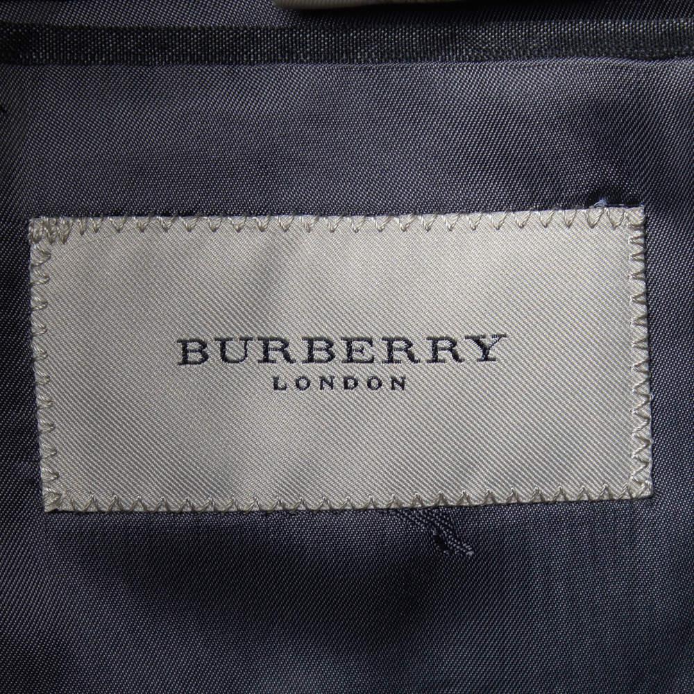 商品[二手商品] Burberry|Burberry Charcoal Grey Striped Wool Button Front Blazer XL,价格¥1014,第7张图片详细描述
