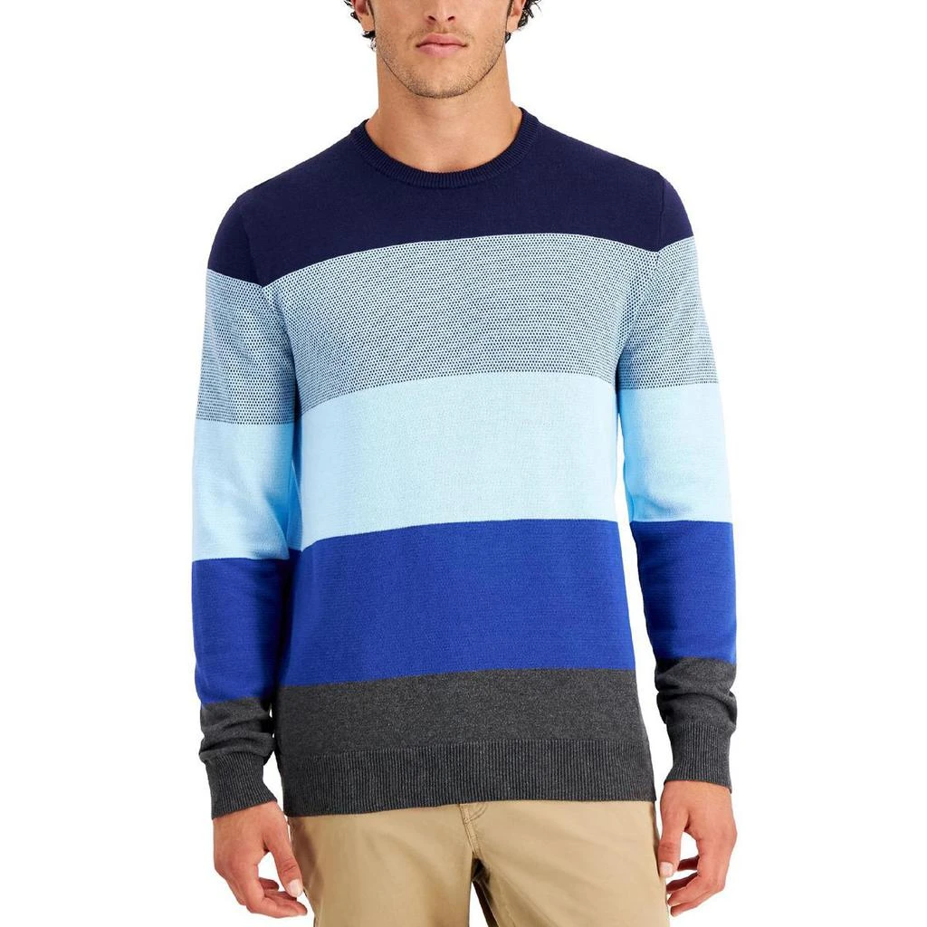 商品Club Room|Club Room Mens Colorblocked Ribbed Trim Pullover Sweater,价格¥115,第2张图片详细描述