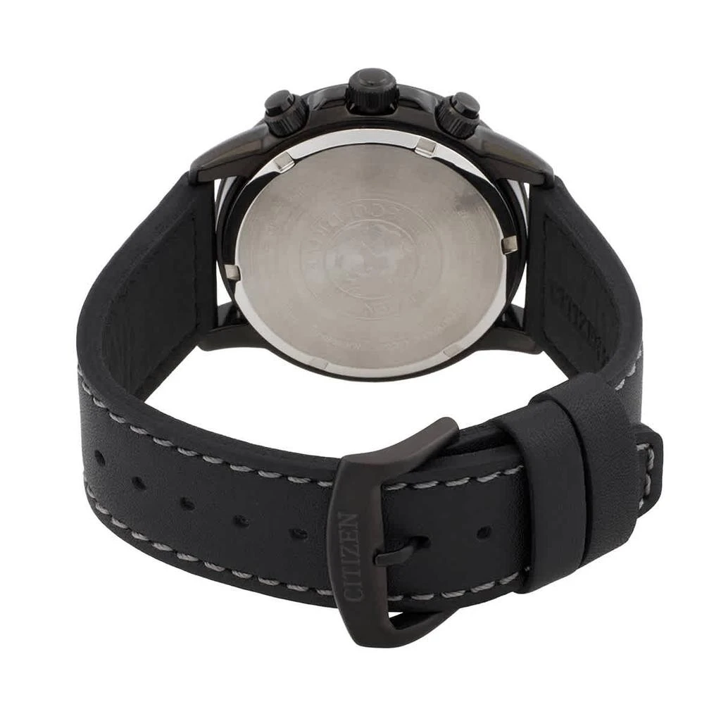 Citizen Chronograph Black Dial Black Leather Men's Watch BL8155-15E 3