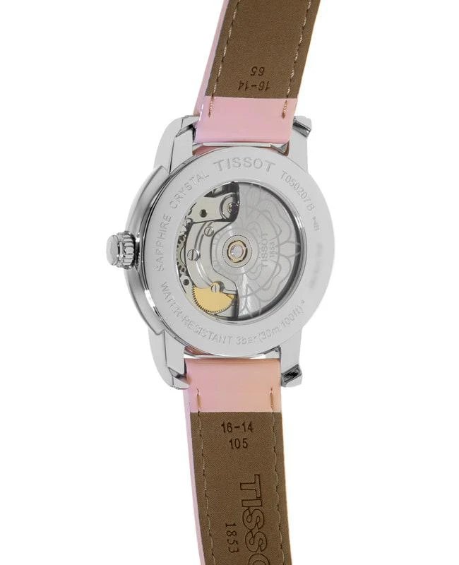 商品Tissot|Tissot T-Lady Lady Heart Mother of Pearl Dial Pink Leather Strap Women's Watch T050.207.16.117.00,价格¥2644,第2张图片详细描述