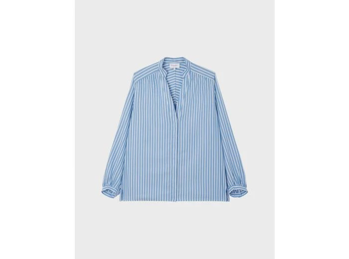 商品Figaret|Chemise Léna rayée bleue,价格¥901,第1张图片