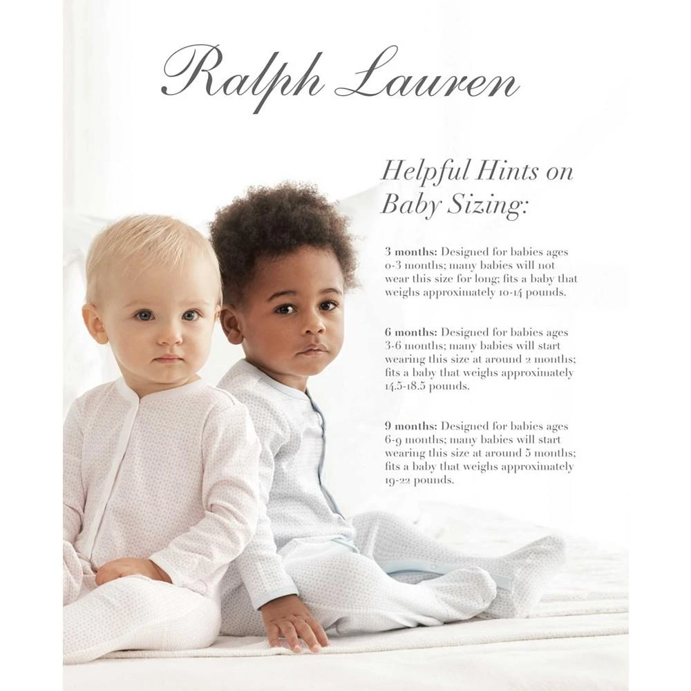 商品Ralph Lauren|女婴条纹纯棉包脚连体衣,价格¥294,第4张图片详细描述