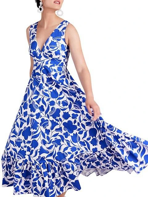 商品Kate Spade|Zig Zag Floral Maxi Dress,价格¥1182,第5张图片详细描述