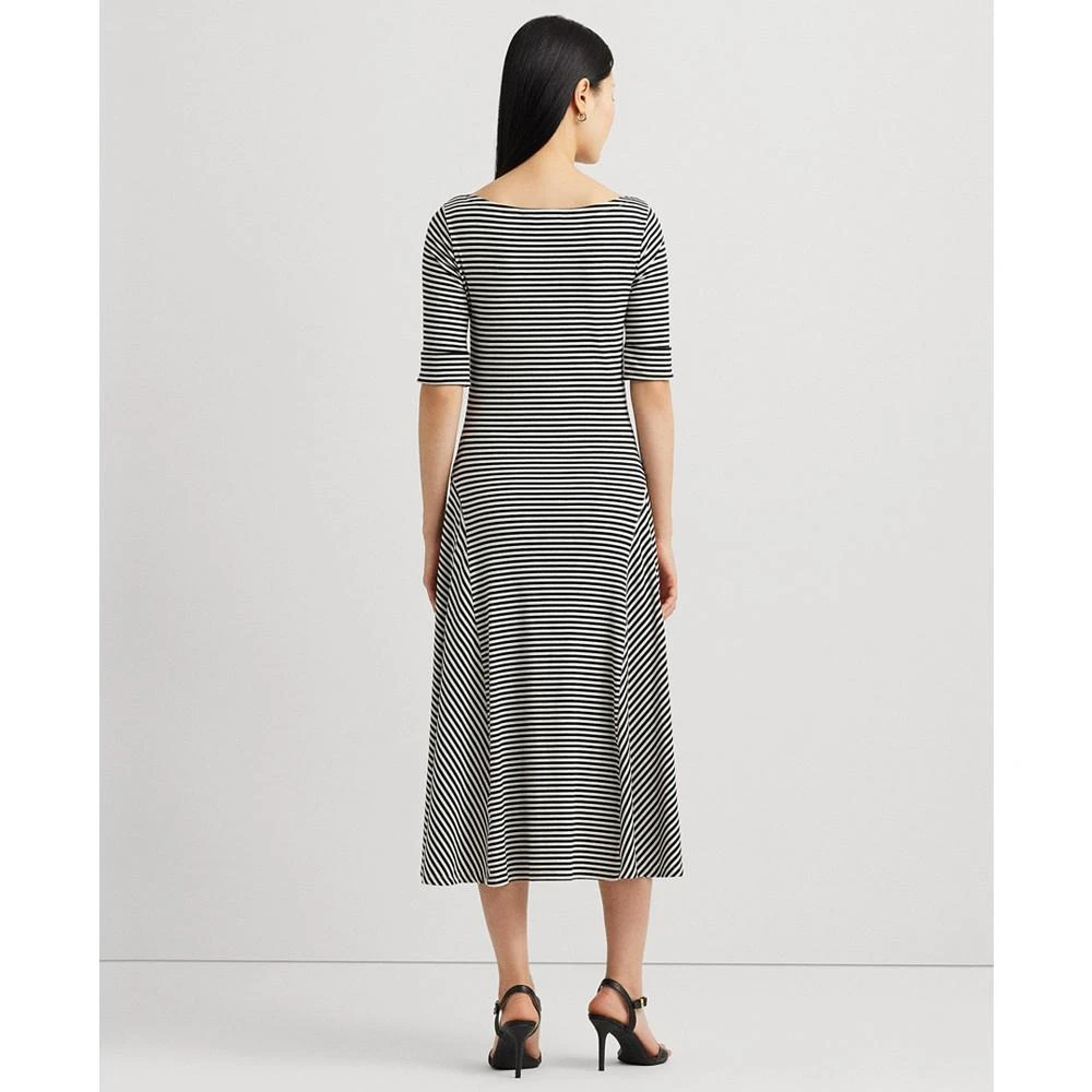 商品Ralph Lauren|Women's Striped Stretch Cotton Midi Dress,价格¥608,第2张图片详细描述