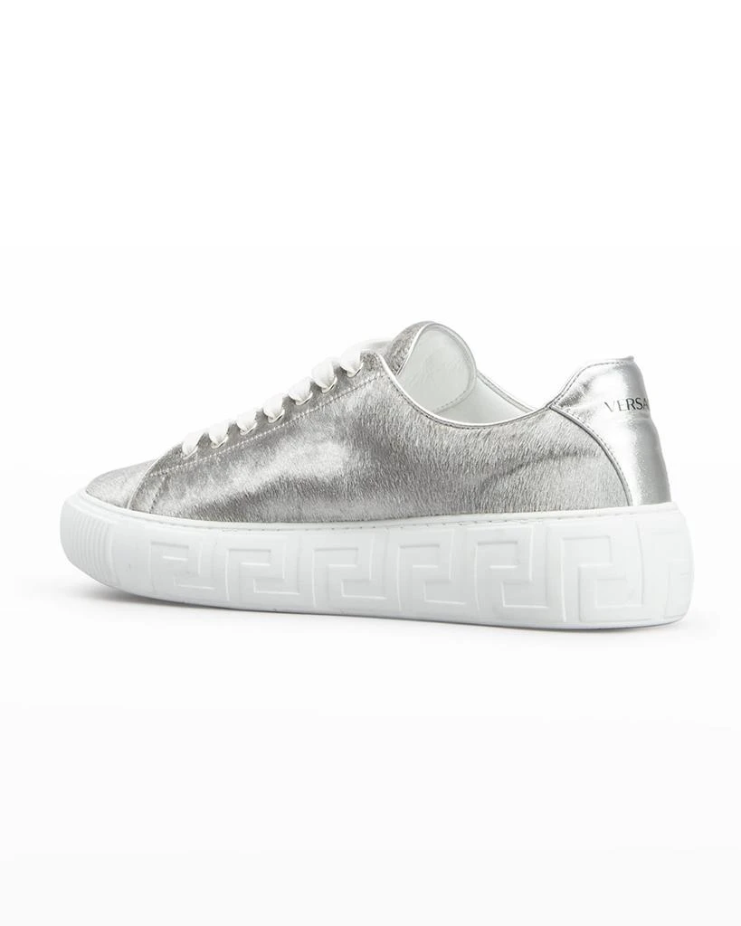 商品Versace|Men's La Greca Calf Hair Low-Top Sneakers,价格¥1788,第3张图片详细描述