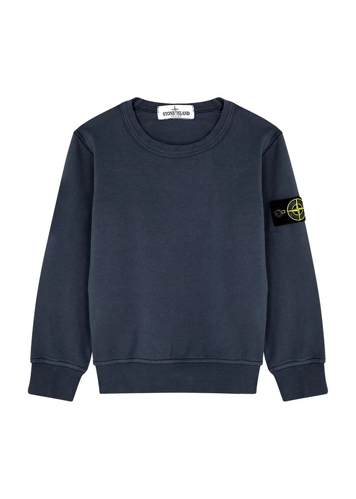 商品Stone Island|KIDS Blue cotton sweatshirt (2-4 years),价格¥1163,第1张图片