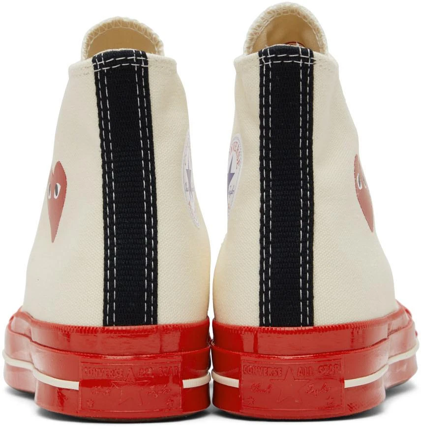 商品Comme des Garcons|Off-White & Red Converse Edition Chuck 70 High-Top Sneakers,价格¥1030,第2张图片详细描述