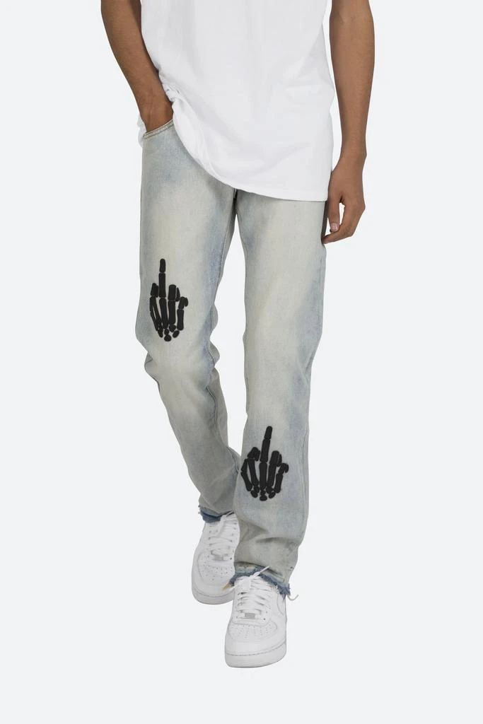 D272 Skeleton Straight Denim - Blue/Black 商品