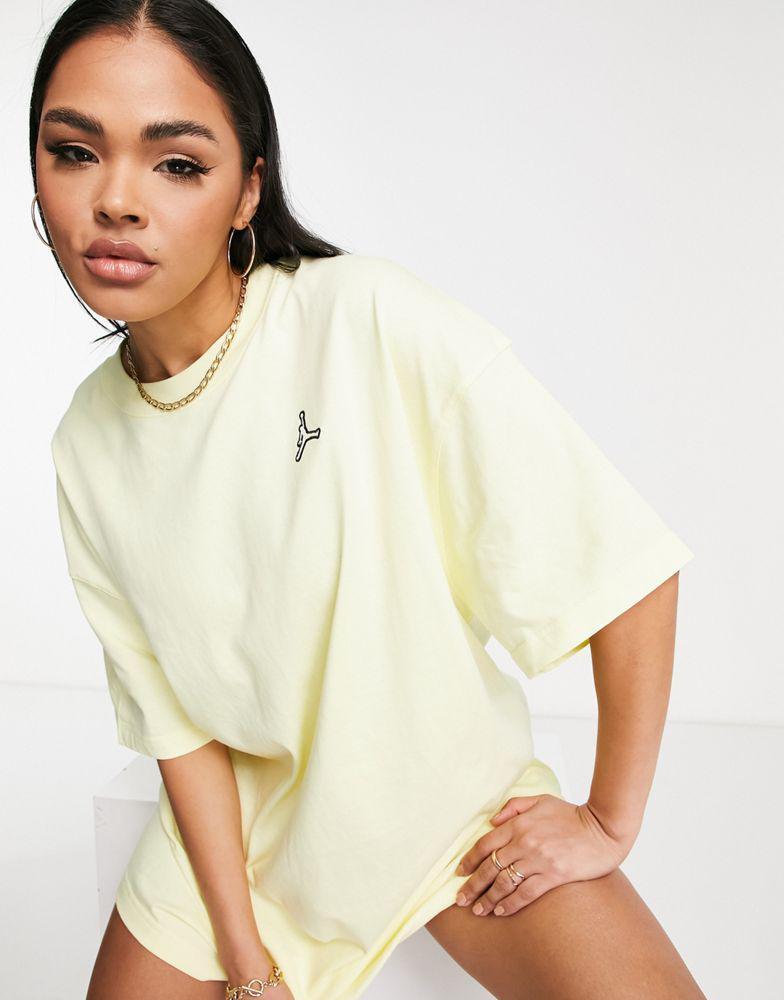 Jordan essential t-shirt dress in citron yellow商品第4张图片规格展示