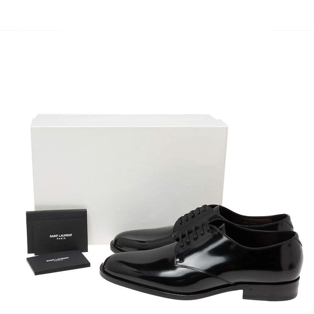 Saint Laurent Black Leather Montaigne Lace-Up Derby Size 39 商品