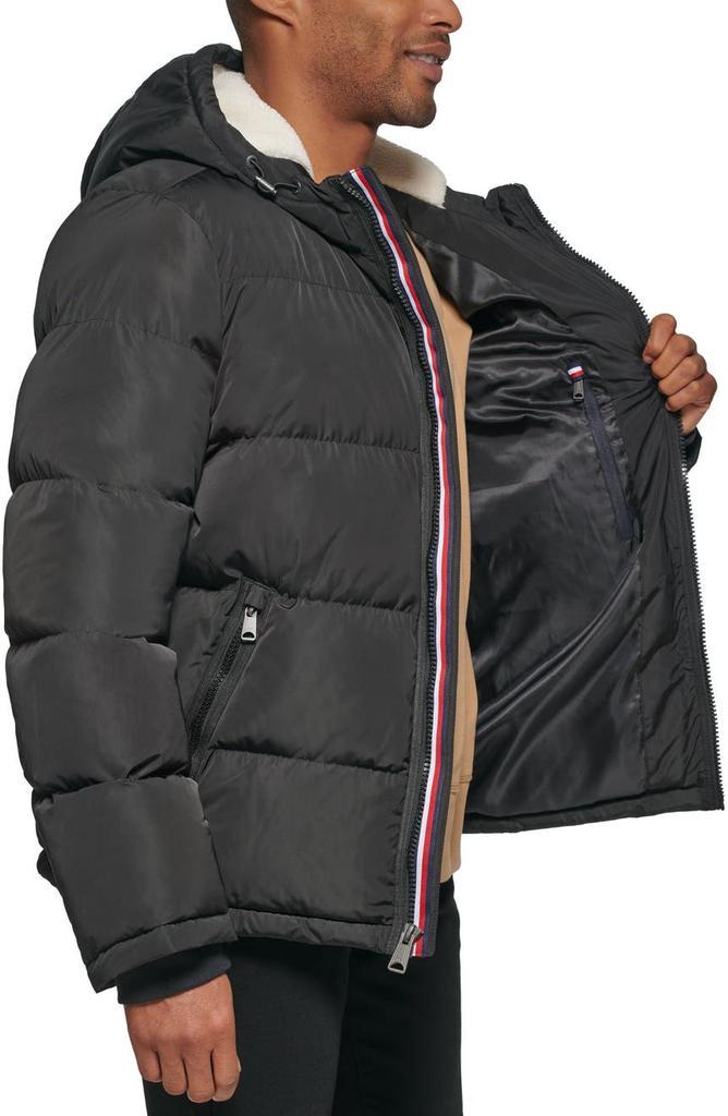 商品Tommy Hilfiger|Faux Shearling Lined Hooded Puffer Jacket,价格¥588,第6张图片详细描述