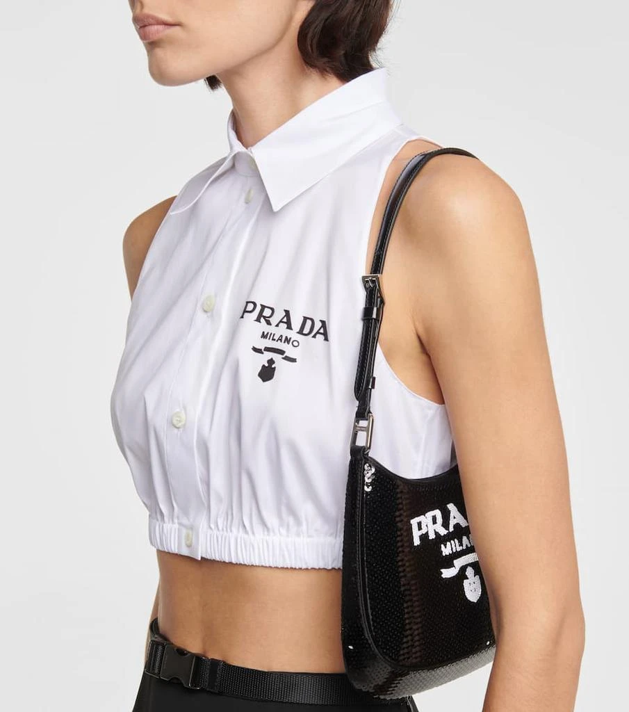 商品Prada|Cotton-blend crop top,价格¥6780,第4张图片详细描述