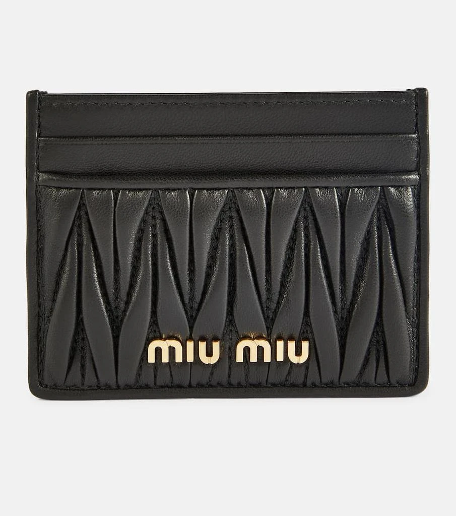 商品Miu Miu|Matelassé leather card holder,价格¥3079,第1张图片