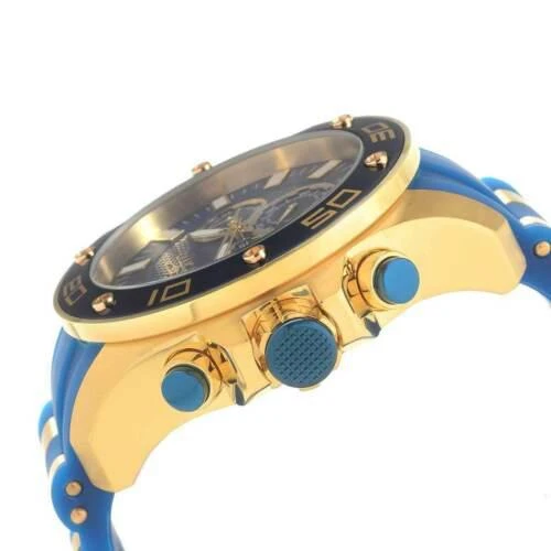 商品Invicta|Invicta Men's Chronograph Watch - Pro Diver Yellow Steel & Silicone Strap | 26087,价格¥680,第3张图片详细描述