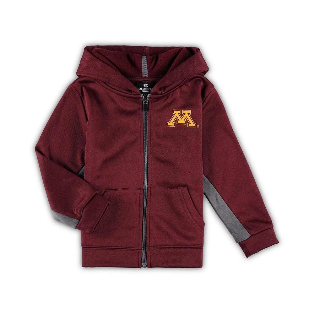 商品Colosseum|Toddler Boys Maroon, Gray Minnesota Golden Gophers Shark Full-Zip Hoodie Jacket and Pants Set,价格¥337,第2张图片详细描述