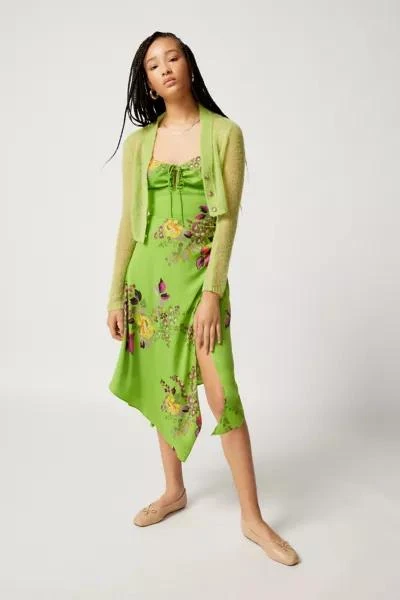 商品Urban Outfitters|UO Priscilla Lace-Up Midi Dress,价格¥152,第1张图片