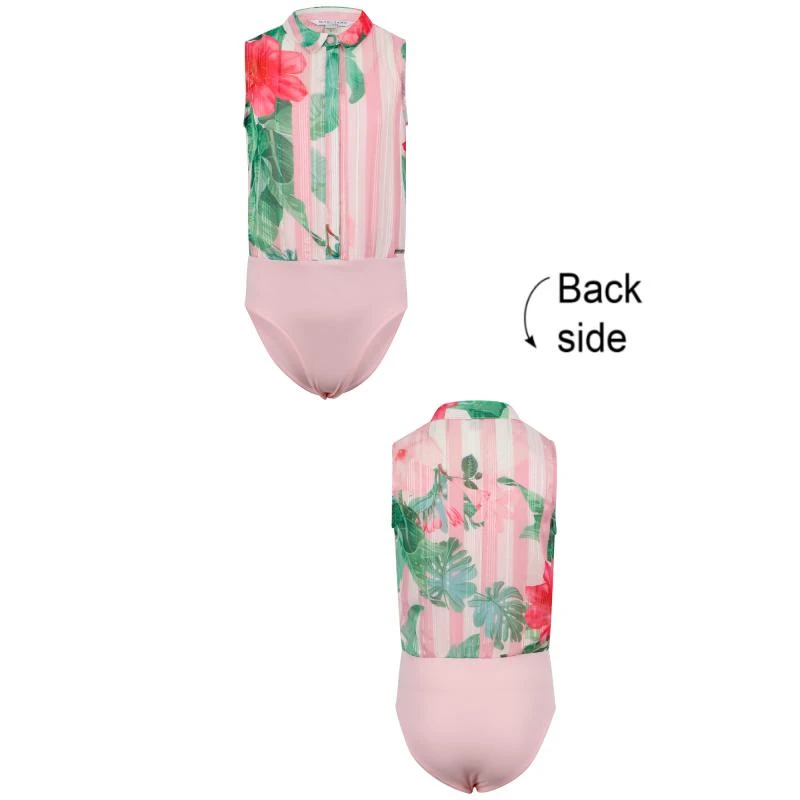 商品GUESS|Floral print sleeveless bodysuit blouse,价格¥586,第1张图片