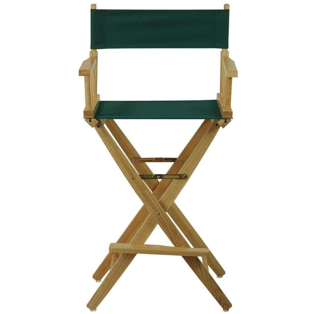 商品American Trails|Extra-Wide Premium 30"  Directors Chair Natural Frame W/Hunter Green Color Cover,价格¥1114,第1张图片