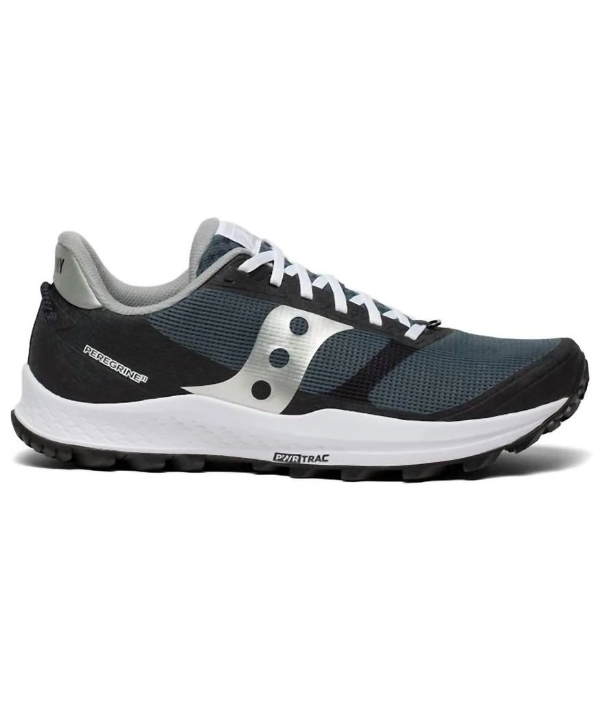 商品Saucony|Men's Peregrine 11 Running Shoes - Medium Width In Navy/silver,价格¥793,第1张图片