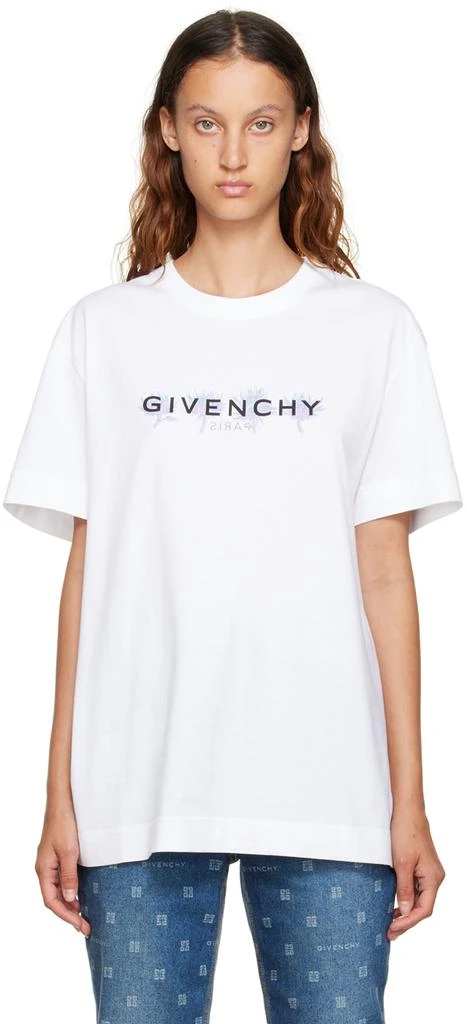 商品Givenchy|White Crewneck T-Shirt,价格¥2089,第1张图片
