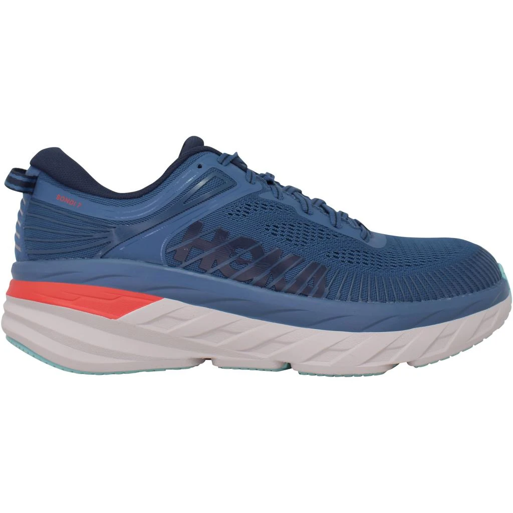 商品Hoka One One|Hoka Bondi 7 Blue/White-Red  1110518/RTOS Men's,价格¥999,第1张图片