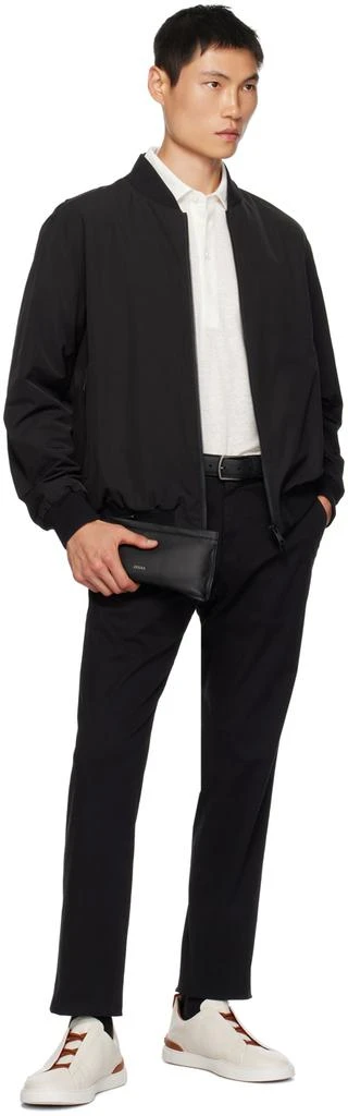 商品Zegna|Black Padded Bomber Jacket,价格¥10793,第4张图片详细描述