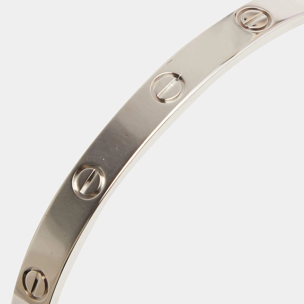 商品[二手商品] Cartier|Cartier Love 18k White Gold Open Cuff Bracelet 19,价格¥29301,第2张图片详细描述