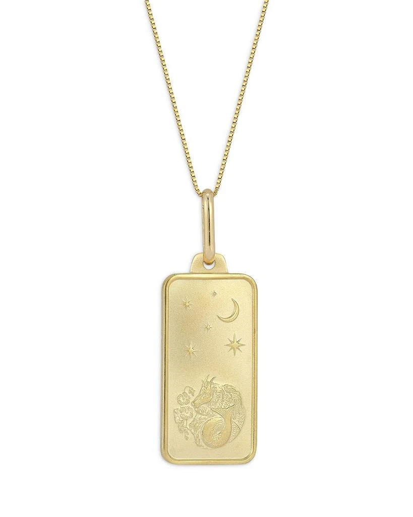 商品Alberto Amati|14K Yellow Gold Zodiac Dog Tag Pendant Necklace, 18",价格¥5257,第1张图片详细描述