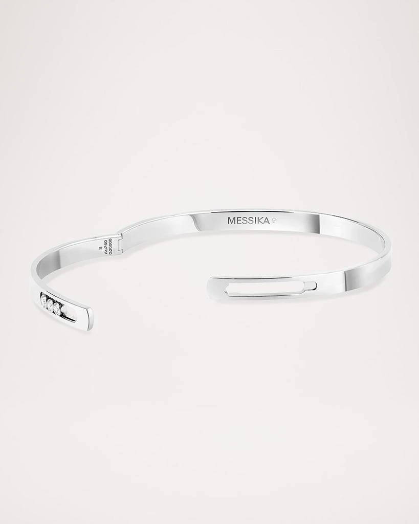 商品Messika|MOVE NOA 18K WHITE GOLD 3-DIAMOND BANGLE,价格¥53752,第5张图片详细描述