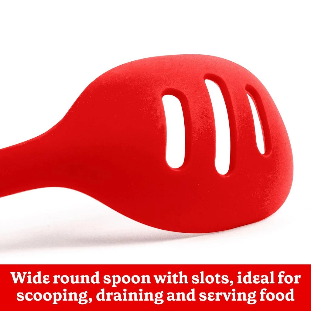 商品Betty Crocker|Silicone 13 Inch Slotted Spoon, Red,价格¥113,第2张图片详细描述