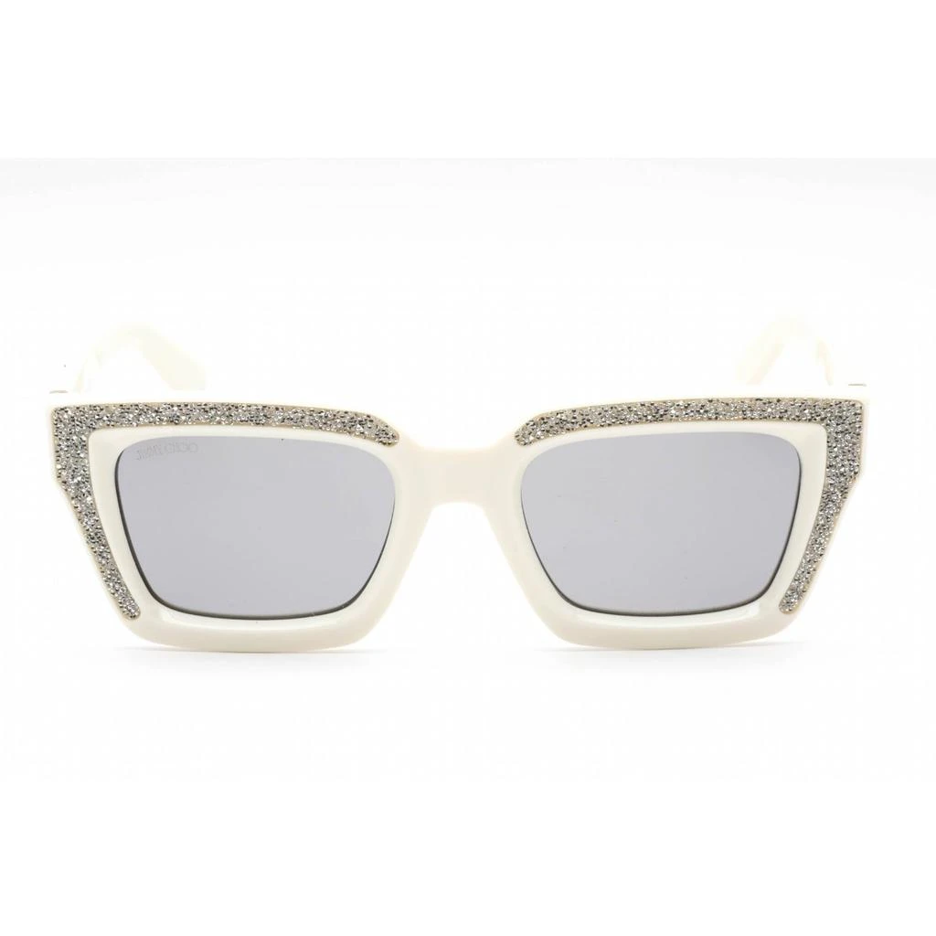 商品Jimmy Choo|Jimmy Choo Women's Sunglasses - Full Rim Ivory Plastic Rectangular | MEGS/S 0SZJ 2K,价格¥616,第2张图片详细描述