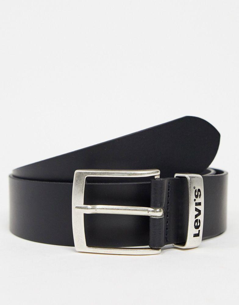 Levi's new ashland leather belt in black商品第1张图片规格展示