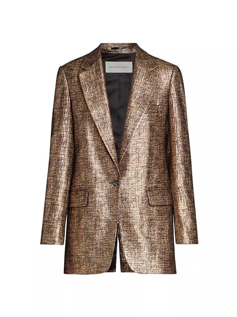 商品Dries Van Noten|Blanchet Metallic Single-Breasted Jacket,价格¥5268,第1张图片