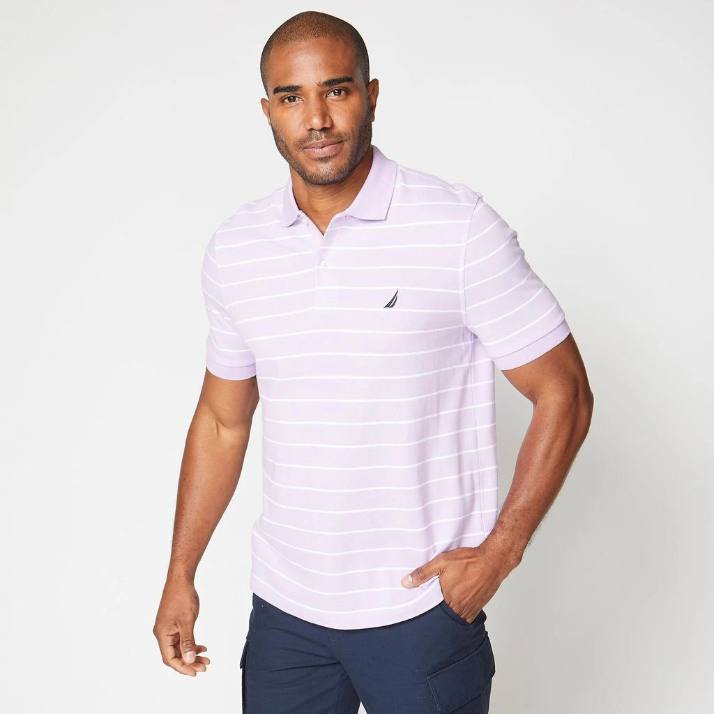 商品Nautica|Mens Classic Fit Striped Deck Polo,价格¥137,第1张图片