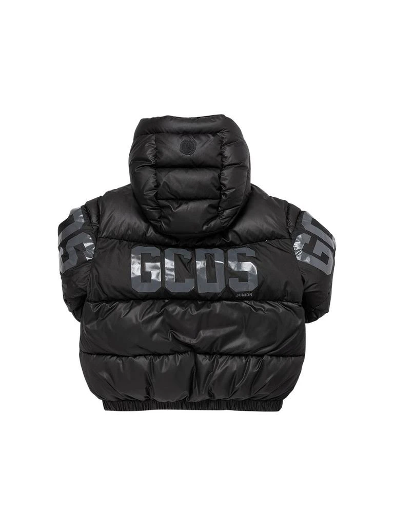 商品GCDS|Hooded Nylon Puffer Jacket W/ Logo Tape,价格¥3367,第2张图片详细描述