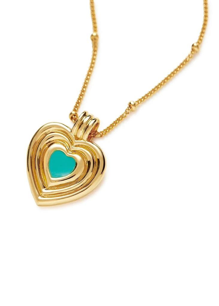 商品Missoma|Good Vibe 18kt gold-plated heart necklace,价格¥1416,第4张图片详细描述