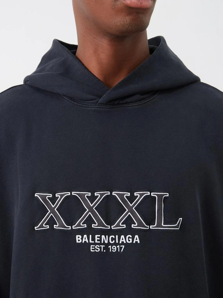 商品Balenciaga|Logo-embroidered cotton-jersey hoodie,价格¥9193,第3张图片详细描述