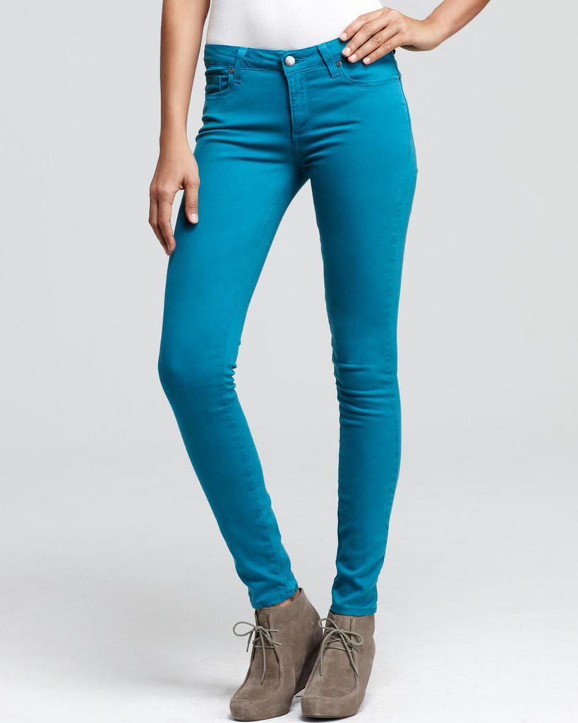 商品Paige|Jeans - Verdugo Legging in Teal,价格¥800,第1张图片