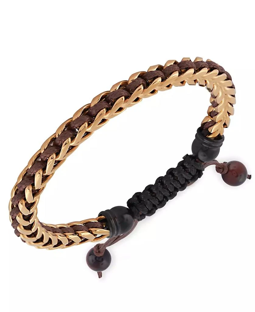 商品Rhona Sutton|Gold Arrow Chain Wax Cord Stainless Steel Bracelet,价格¥898,第1张图片