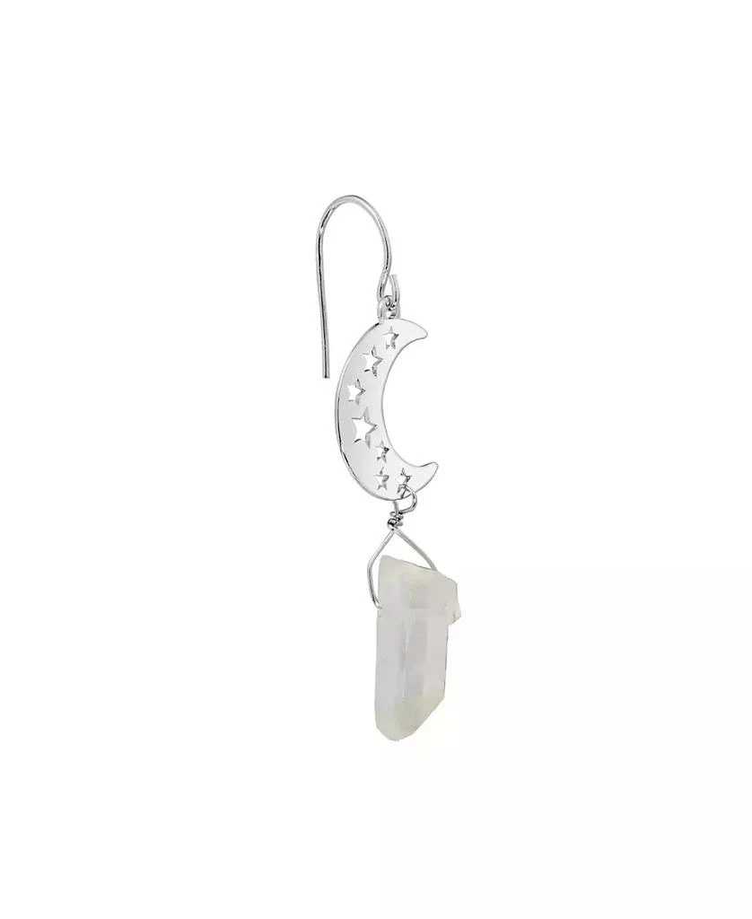 商品Macy's|Aurora Borealis or Mystic Quartz Silver Plated Half Moon Drop Earrings,价格¥165,第3张图片详细描述