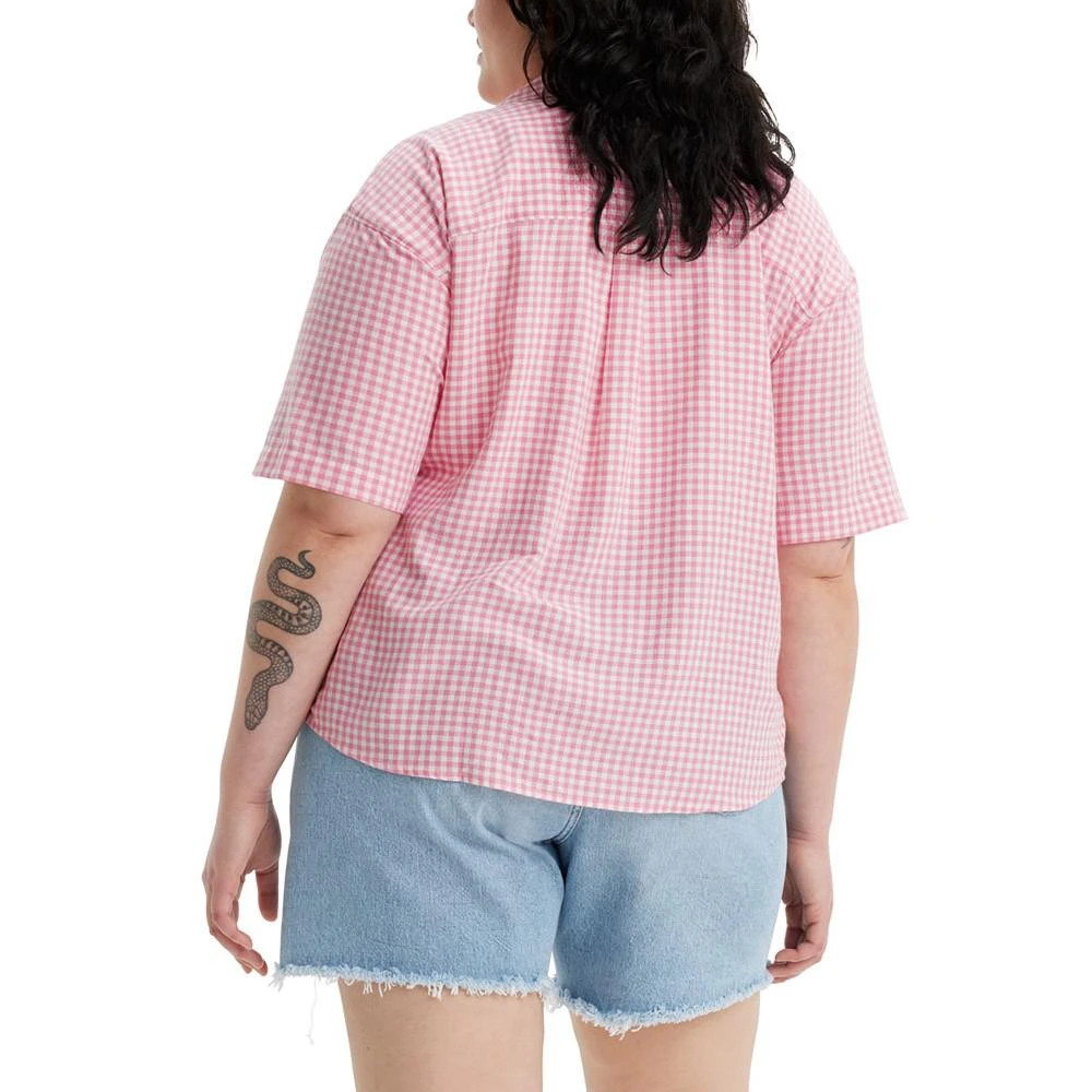 Levi's Trendy Plus Size Joyce Gingham Resort Shirt 2