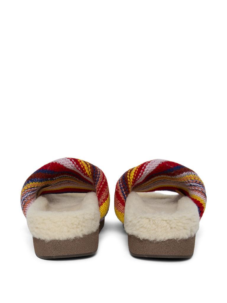 商品Chloé|Recycled Cashmere And Shearling Wavy Flat Mule Sandal,价格¥3181,第5张图片详细描述
