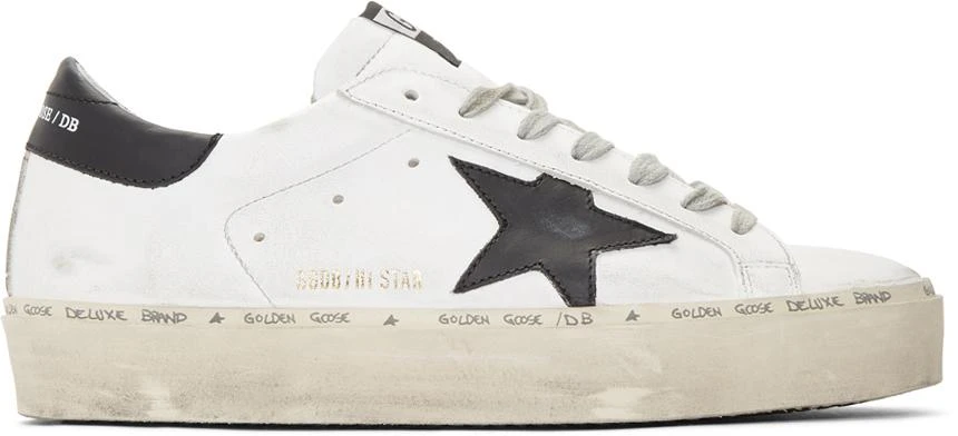 商品Golden Goose|White & Black Hi Star Sneakers,价格¥3440,第1张图片