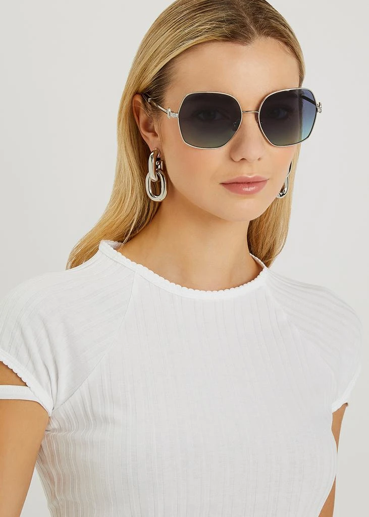 商品Tiffany & Co.|Silver-tone oversized sunglasses,价格¥2977,第4张图片详细描述