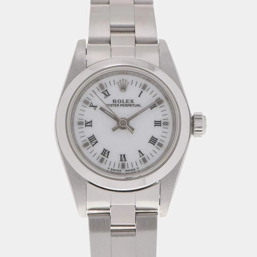 商品[二手商品] Rolex|Rolex White Stainless Steel Oyster Perpetual 76080  Automatic Women's Wristwatch 24 mm,价格¥24251,第1张图片